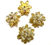 20 mm Vintage brass Swarovski Embellishment DIY Hair Bow Supplies wedding decorations
