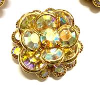 22 mm in gold plated channel beads in unfoiled Crystal AB Embellishment DIY Supplies wedding decorations