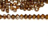 4mm Smoked Topaz Satin Swarovski Bicone Beads, Jewelry Making Supplies