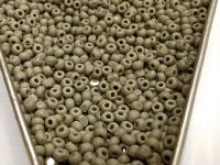 11/0 Matt Opaque Grey Charlotte Cut Beads, Czech Seed Beads