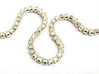 Swarovski Rhinestone Chain in White Opal | 4mm Square Brass Settings, Bridal Supplies