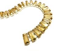 7x3mm Swarovski Crystal Golden Shadow Baguette Chain | Silver Plated Jewelry Making Supplies