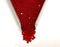 Matt Ruby Charlotte Cut Beads, 11/0 Faceted Seed Beads