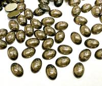 Swarovski Oval Cabochons Crystal Satin Foiled 6x4mm, 2190/4 Flat Back Glass Stones