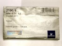 Swarovski Oval Cabochons Crystal Foiled 6x4mm, 2190/4 Flat Back Glass Stones