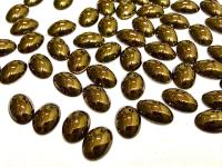 Swarovski Oval Cabochons Jet Nut Foiled 6x4mm, 2190/4 Flat Back Glass Stones