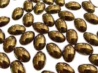 Swarovski Oval Cabochons Jet Nut Foiled 6x4mm, 2190/4 Flat Back Glass Stones