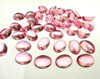Swarovski 14x10 mm Vintage 2190 Light Rose Unfoiled Flat Back Oval Cabochon Cabs