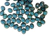 Swarovski 10x8 mm Vintage 2190 Montana Unfoiled Flat Back Oval Cabochon Cabs