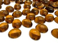 Swarovski 10x8 mm Vintage 2190 Smoked Topaz Unfoiled Flat Back Oval Cabochon Cabs