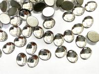 Swarovski 10x8 mm Vintage 2190 Crystal Foiled Flat Back Oval Cabochon Cabs
