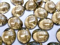 Swarovski 10x8 mm Vintage 2190 Crystal Golden Shadow Foiled Flat Back Oval Cabochon Cabs