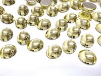 Swarovski 10x8 mm Vintage 2190 Jonquil Foiled Flat Back Oval Cabochon Cabs