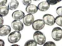 Swarovski 10x8 mm Vintage 2190 Light Sapphire Satin Foiled Flat Back Oval Cabochon Cabs