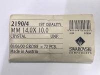 Swarovski 14x10 mm Vintage 2190 Crystal Unfoiled Flat Back Oval Cabochon Cabs