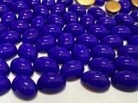 Swarovski 8x6 mm Vintage 2190 Navy Blue Foiled Flat Back Oval Cabochon Cabs