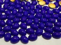 Swarovski 8x6 mm Vintage 2190 Navy Blue Foiled Flat Back Oval Cabochon Cabs