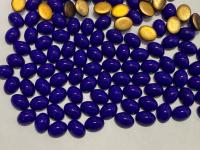 Swarovski 8x6 mm Vintage 2190 Navy Blue Foiled Flat Back Oval Cabochon Cabs