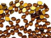 Swarovski 8x6 mm Vintage 2190 Smoked Topaz Foiled Flat Back Oval Cabochon Cabs