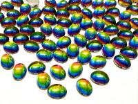 Swarovski 8x6 mm Vintage 2190 Crystal Vitrail Medium Foiled Flat Back Oval Cabochon Cabs