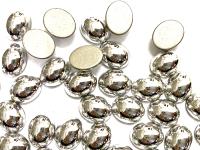 Swarovski 8x6 mm Vintage 2190 Comet Argent Foiled Flat Back Oval Cabochon Cabs