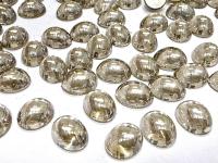 Swarovski 8x6 mm Vintage 2190 Crystal Silver Shade Foiled Flat Back Oval Cabochon Cabs