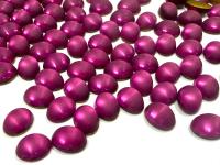 Swarovski 8x6 mm Vintage 2190 Matt Fuchsia Foiled Flat Back Oval Cabochon Cabs