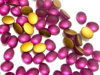 Swarovski 8x6 mm Vintage 2190 Matt Fuchsia Foiled Flat Back Oval Cabochon Cabs