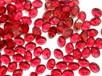 Swarovski 8x6 mm Vintage 2190 Ruby Quartz Unfoiled Flat Back Oval Cabochon Cabs
