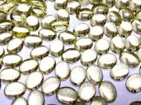 Swarovski 8x6 mm Vintage 2190 Jonquil Unfoiled Flat Back Oval Cabochon Cabs