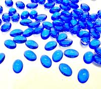 Swarovski Oval Cabochons Sapphire Unfoiled 6x4mm, 2190/4 Flat Back Glass Stones
