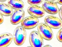 Swarovski Oval Cabochons Crystal Aurore Boreale Unfoiled 6x4mm, 2190/4 Flat Back Glass Stones
