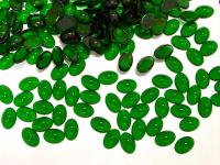 Swarovski Oval Cabochons Medium Emerald Unfoiled 6x4mm, 2190/4 Flat Back Glass Stones