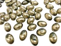 Swarovski Oval Cabochons Crystal Satin Foiled 6x4mm, 2190/4 Flat Back Glass Stones