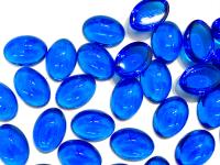 Swarovski 14x10 mm Vintage 2190 Capri Blue Unfoiled Flat Back Oval Cabochon Cabs