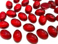 Swarovski 14x10 mm Vintage 2190 Siam Unfoiled Flat Back Oval Cabochon Cabs