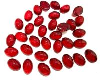 Swarovski 14x10 mm Vintage 2190 Siam Unfoiled Flat Back Oval Cabochon Cabs