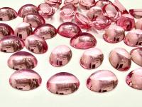 Swarovski 14x10 mm Vintage 2190 Light Rose Unfoiled Flat Back Oval Cabochon Cabs