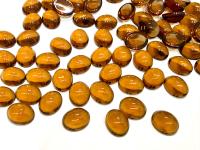 Swarovski 10x8 mm Vintage 2190 Smoked Topaz Unfoiled Flat Back Oval Cabochon Cabs
