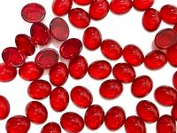 Swarovski 10x8 mm Vintage 2190 Siam Unfoiled Flat Back Oval Cabochon Cabs