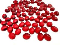 Swarovski 10x8 mm Vintage 2190 Siam Unfoiled Flat Back Oval Cabochon Cabs