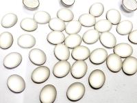 Swarovski 10x8 mm Vintage 2190 Crystal Matt-Finish Foiled Flat Back Oval Cabochon Cabs