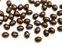 Swarovski 10x8 mm Vintage 2190 Crystal Dorado Foiled Flat Back Oval Cabochon Cabs