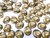 Swarovski 10x8 mm Vintage 2190 Crystal Golden Shadow Foiled Flat Back Oval Cabochon Cabs