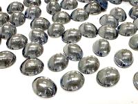 Swarovski 10x8 mm Vintage 2190 Light Sapphire Satin Foiled Flat Back Oval Cabochon Cabs
