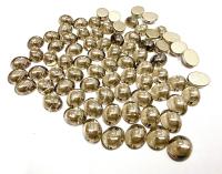 Swarovski 10x8 mm Vintage 2190 Crystal Satin Foiled Flat Back Oval Cabochon Cabs