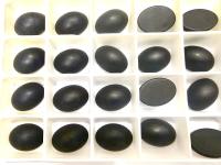 Swarovski 18x13 mm Vintage Jet Matt finish unfoiled Flat Back Oval Cabochon 2/6 Pieces