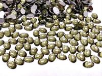 Swarovski Oval Cabochons Jonquil Chrome 6x4mm, 2190/4 Flat Back Glass Stones