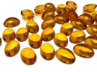 Swarovski 14x10 mm Vintage 2190 Topaz Unfoiled Flat Back Oval Cabochon Cabs