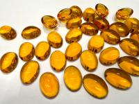 Swarovski 14x10 mm Vintage 2190 Topaz Unfoiled Flat Back Oval Cabochon Cabs
